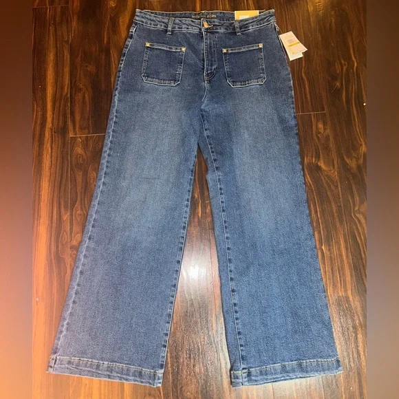 Michael Kors Selma Wide Leg High-Rise jeans - Picture 1 of 5